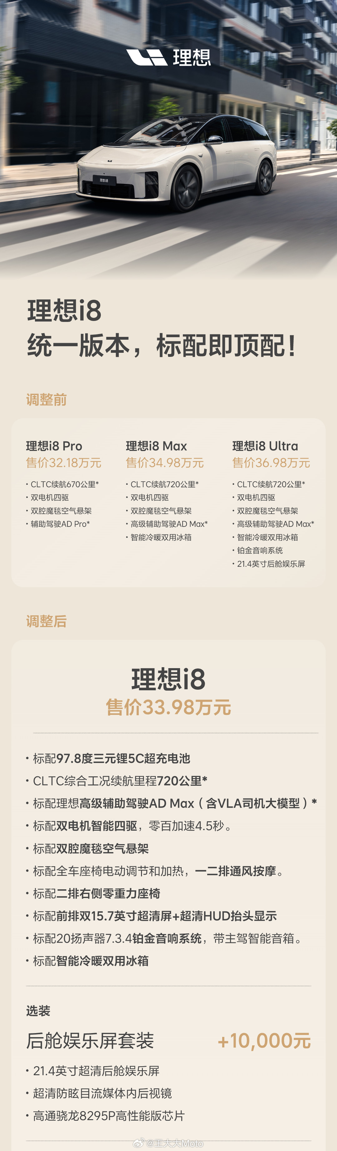 理想i8终于还是降了要我说想起量，还是不能超30w现在还是做不到L90那种让人捡