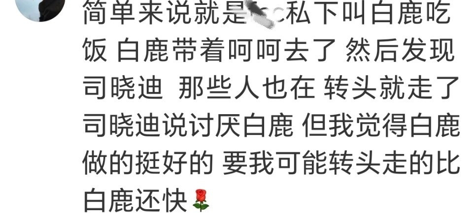 白鹿司晓迪白鹿做的对就要粉白鹿这种正能量明星