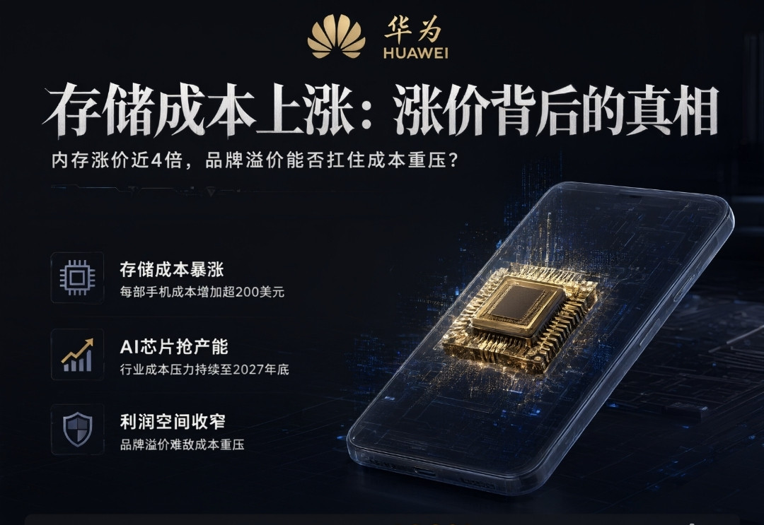 太突然！华为不得不涨价了？余承东坦言利润下滑，这轮涨价要持续到2027年内存涨价近4倍，华为也扛不住