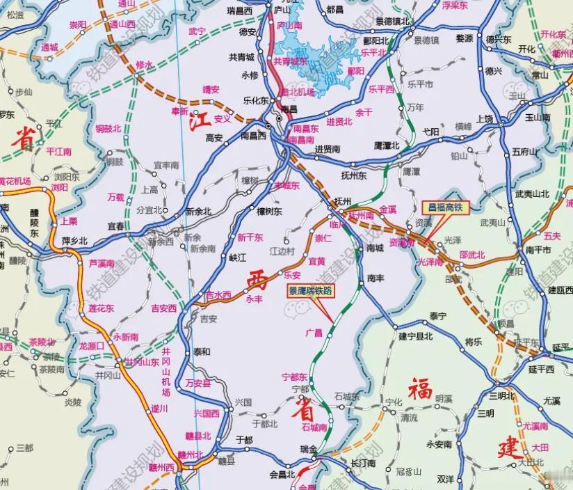 重磅利好！两条铁路纳规获国家支持→景鹰瑞铁路，景德镇→鹰潭→抚州→瑞金，北起九