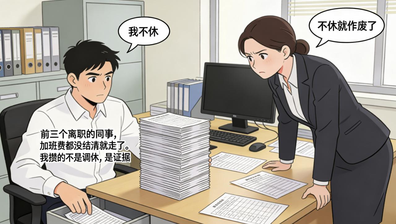 公司效益不好，说要共克时艰，取消加班费，改成调休。大家嘴上没说什么，下班却准时