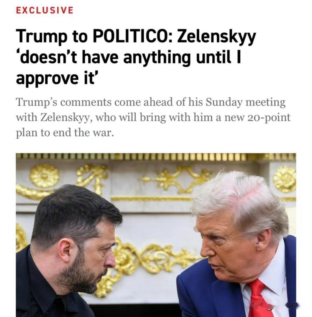 特朗普：除非我点头否则泽连斯基“什么也没有”美国总统特朗普在接受采访时表示，