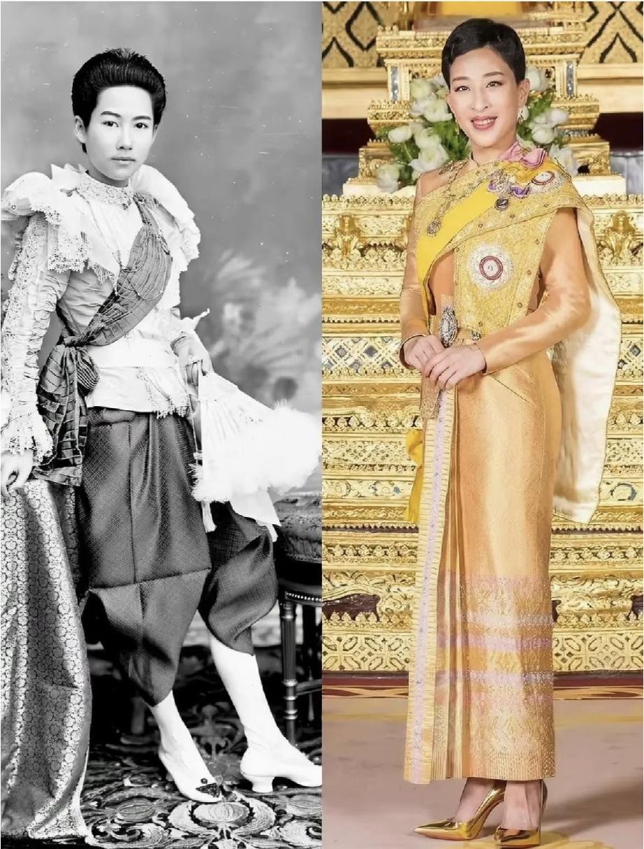 图一左侧是拉玛五世的嫡长女苏塔提公主，是五世期间唯一拥有最高爵位的公主。她的父