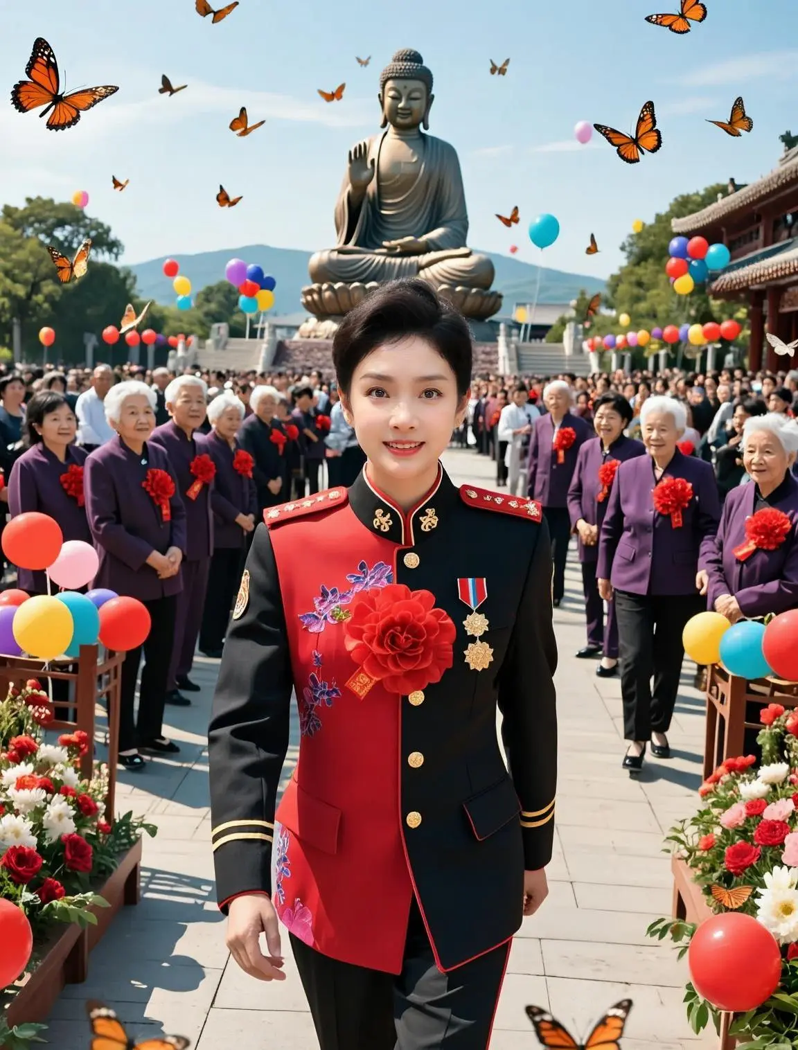 AI广场庄重写真 随变ai随便玩