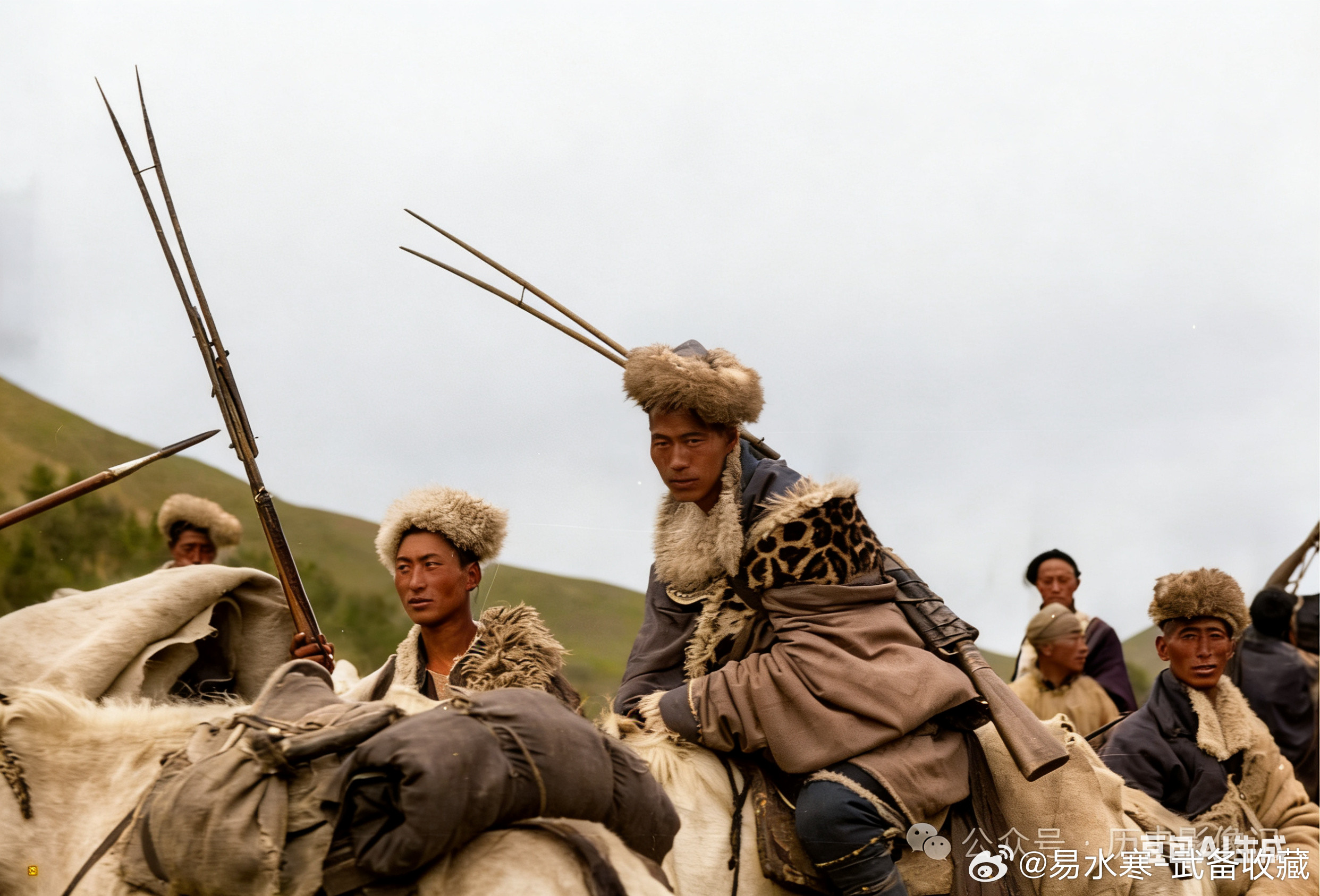 历史历史老照片1932年藏人与枪