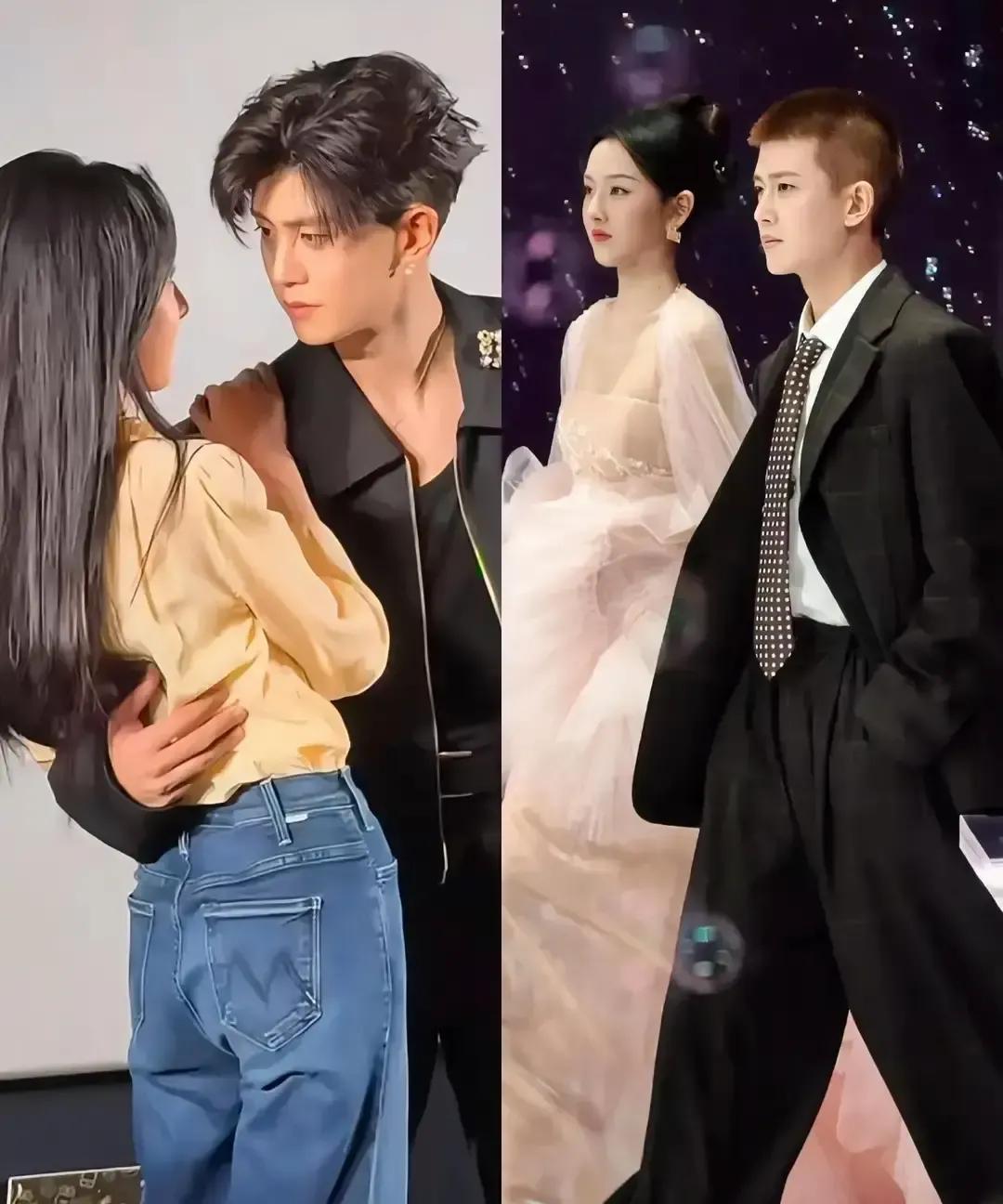 尖叫之夜镜头一扫，任嘉伦和宋祖儿并肩站着，两人笑得同步，肩膀差点碰上，弹幕瞬间刷