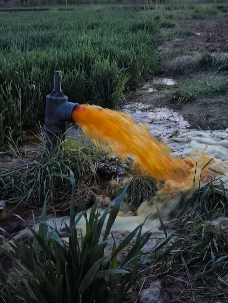 河北蠡县多个村庄地下水变红河北蠡县多村地下水泛红，村民长期用“红水”浇麦，自家不