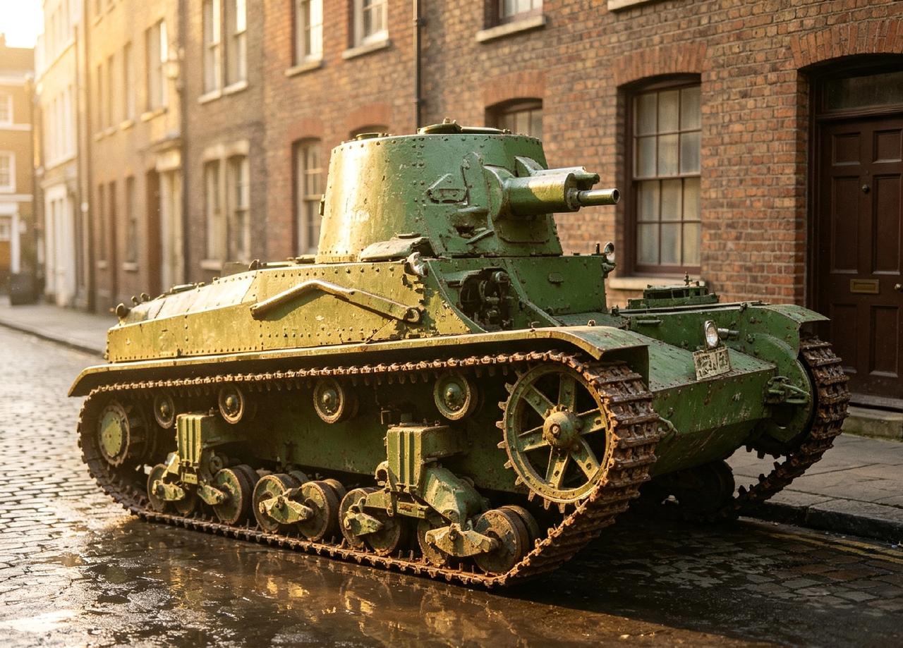 1938年，在保加利亚测试的英国维克斯Mk.E轻型坦克