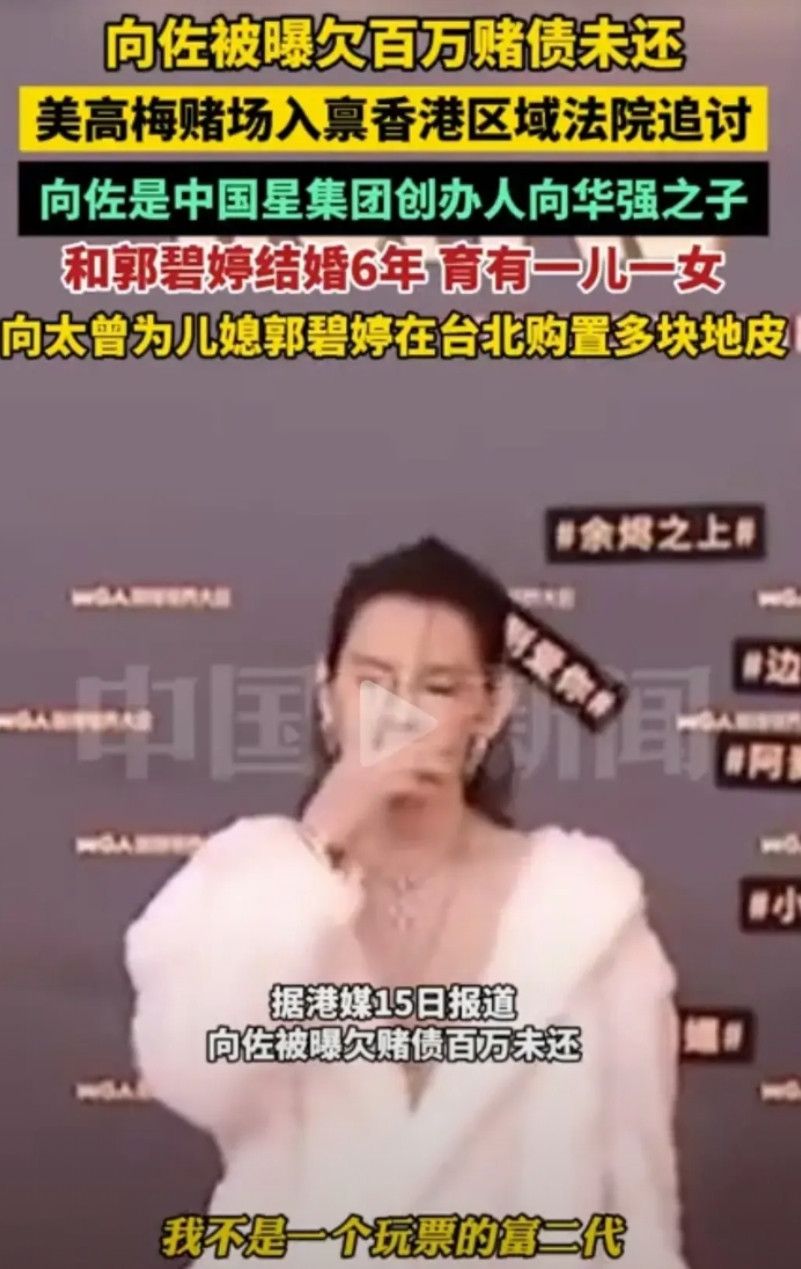 美高梅为啥会把向佐告上法庭，不是因为瞧不上向家的面子，也不是因为这140万港币对