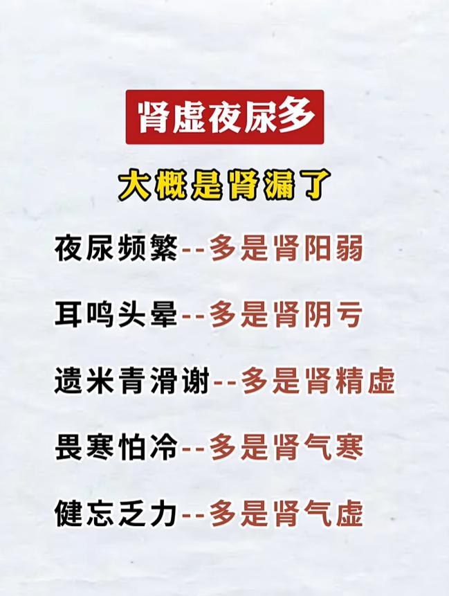 肾虚分多种类型，夜尿频繁、健忘怕冷，看看你属于哪一种？