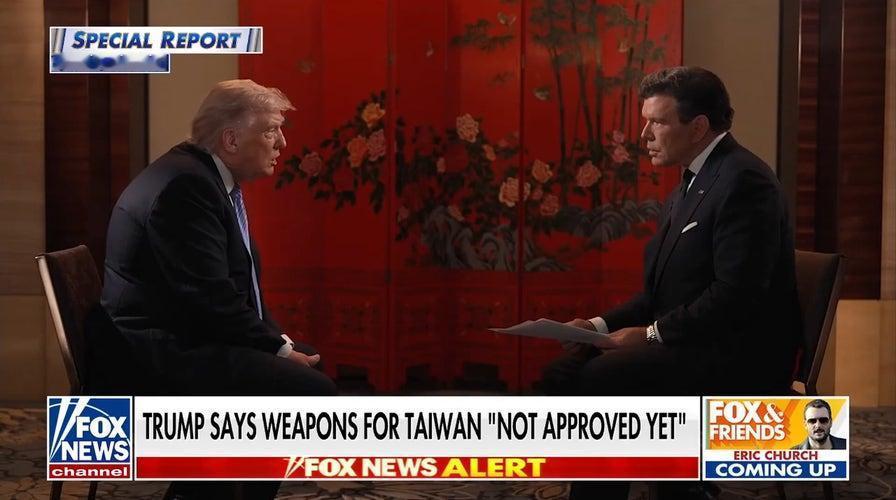 特朗普终于明牌提到了台湾问题。别人玩模糊，他玩明牌。福克斯镜头前，他直接说那