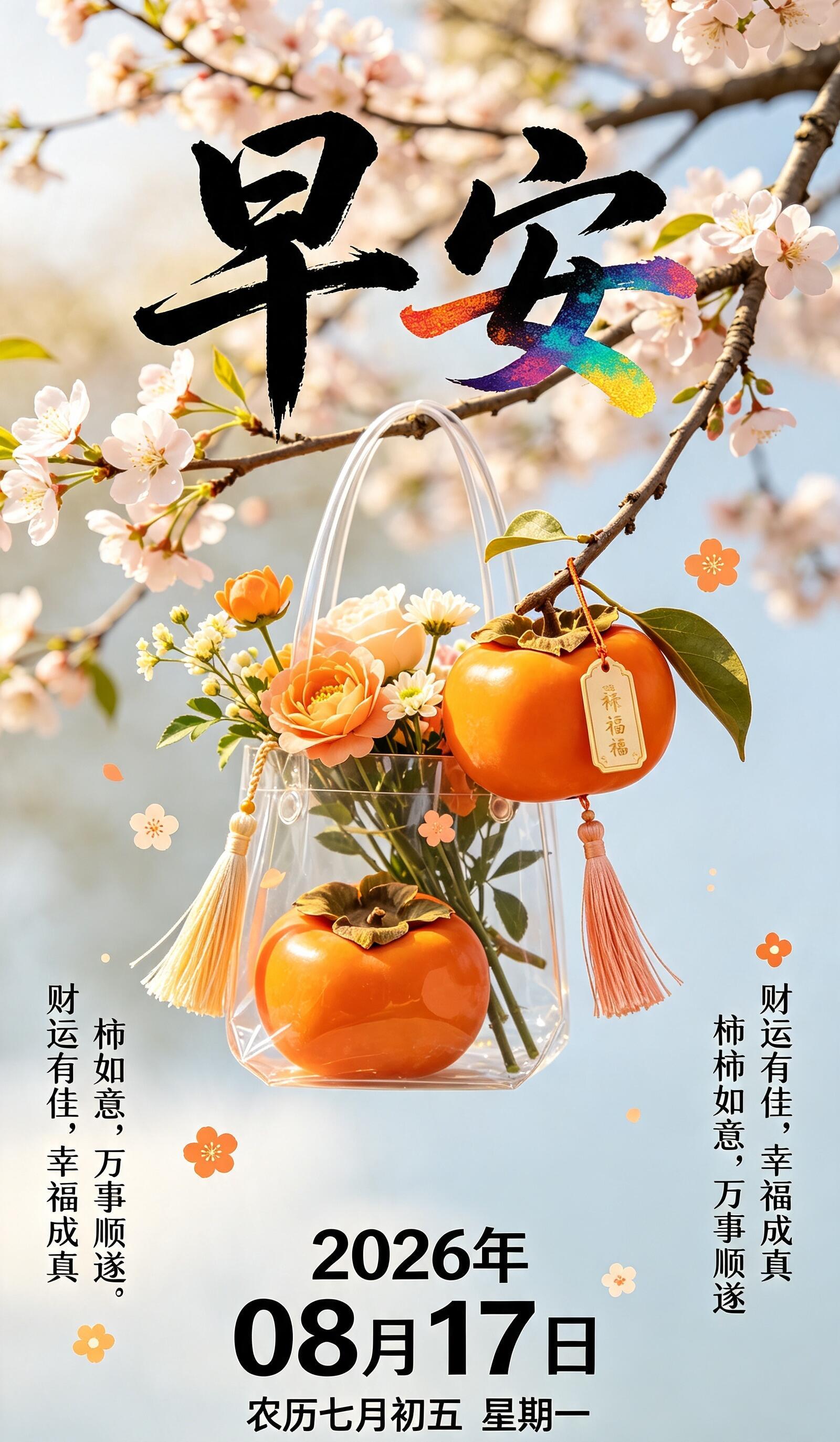 2026.8.17周一早安祝福图片海报壁纸拿图吱一声噢～