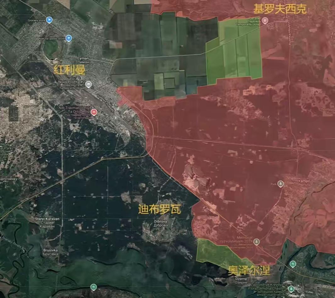 红利曼方向，俄军在基罗夫西克向西推进了一段。俄军虽然攻入红利曼市区，但是在短期内