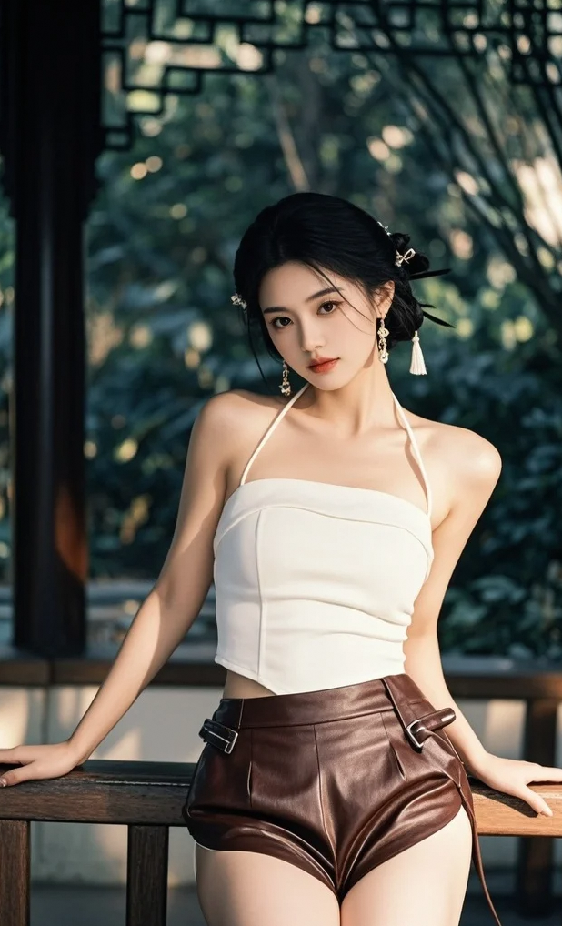亭中佳人嬉，眼波流转藏机趣，这般古典颜值可逗得你心喜？