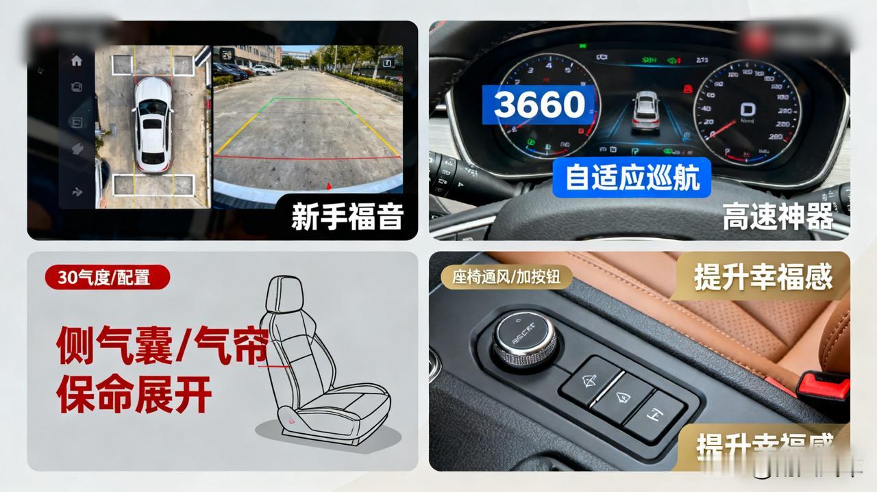 买车时，这4个配置建议你咬牙也要选上！关键时刻能派上大用场。1、360度全景