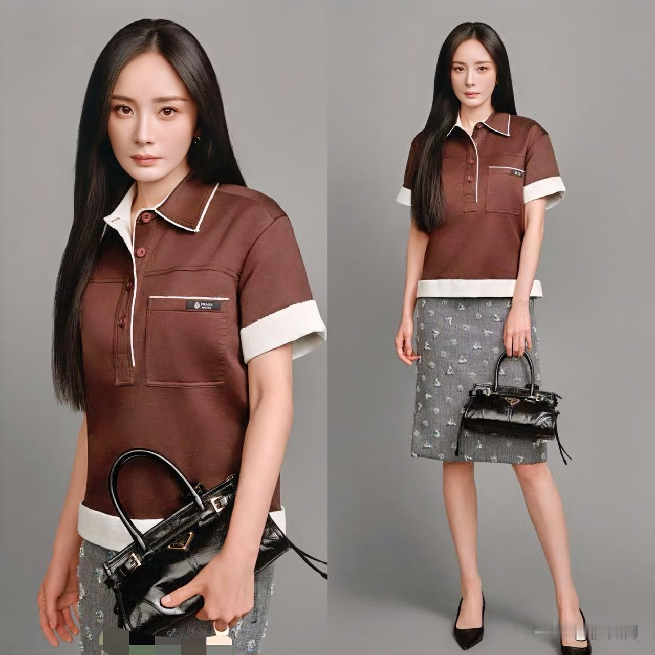 有钱就是上帝你看杨幂作为普拉达全球代言人，再难看的衣服也得硬着头皮穿啊！