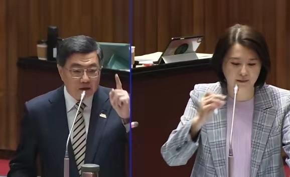 台“行政院长”卓荣泰今天上午赴“立法院”备询，国民党民代王鸿薇质询时提到，根据规