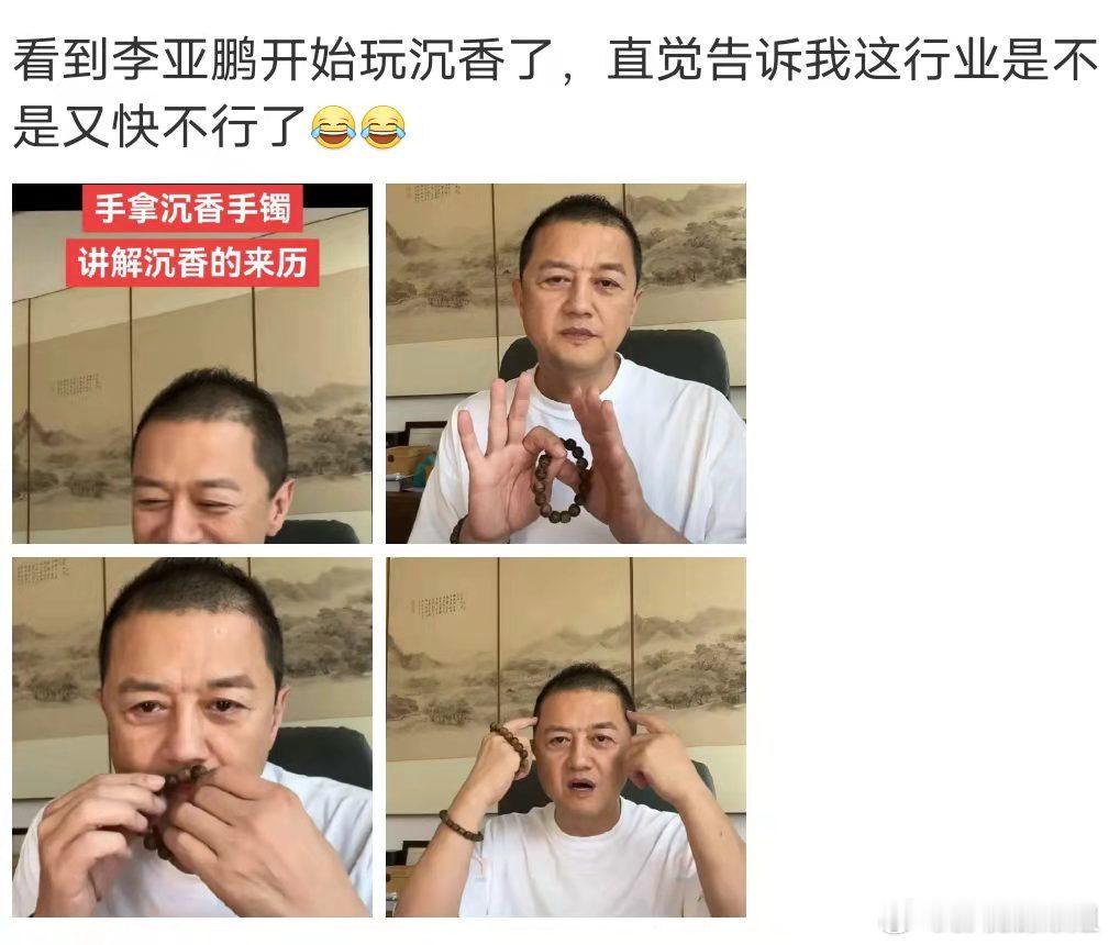 李亚鹏又栽了！直播卖沉香遭群嘲，老李怎么就不长记性？走短剧这个赛道也比这强啊！