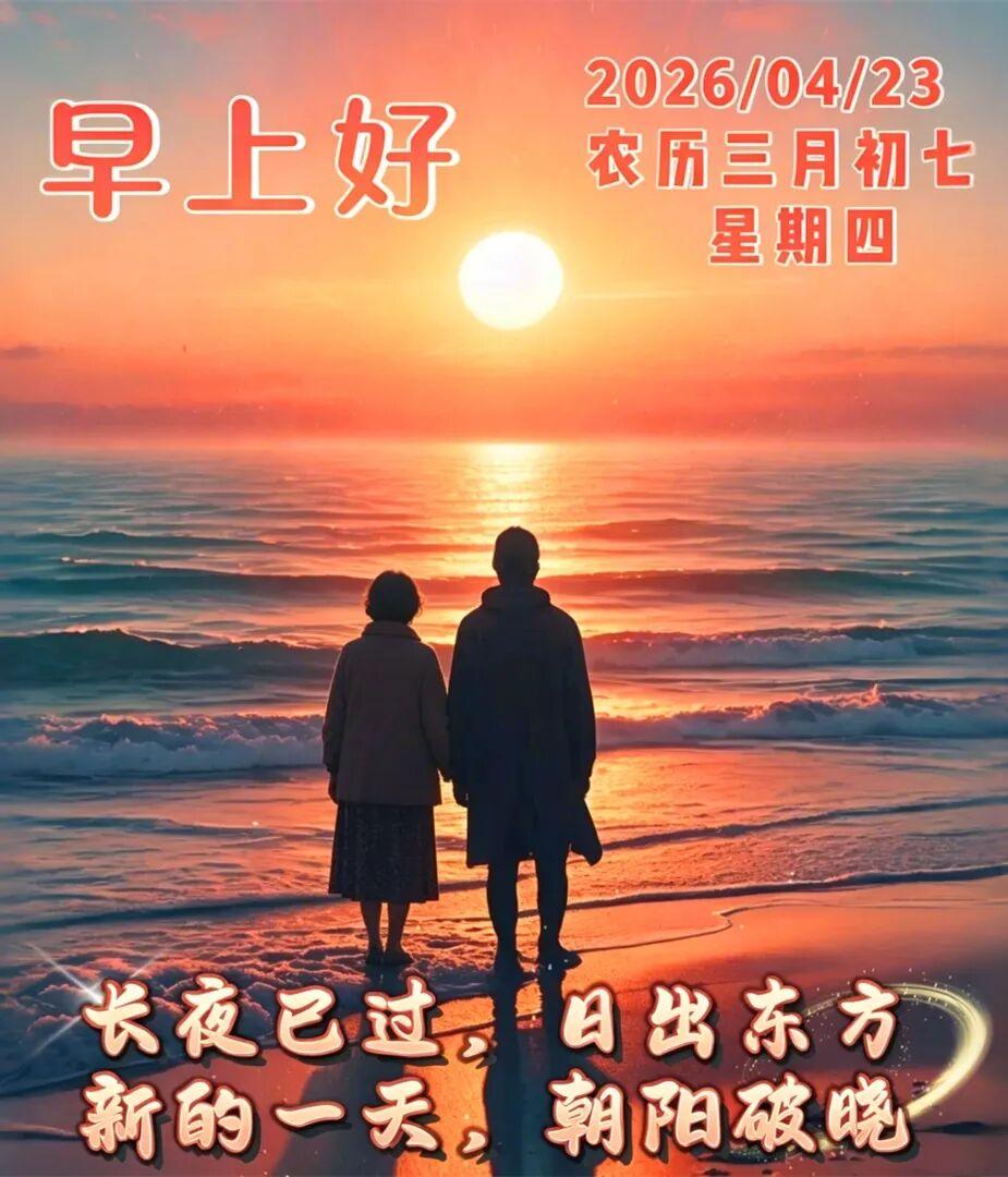 清晨阳光送吉祥，岁月安然人安康，一声问候暖心房，愿你平安喜乐，笑容常在，早安。?