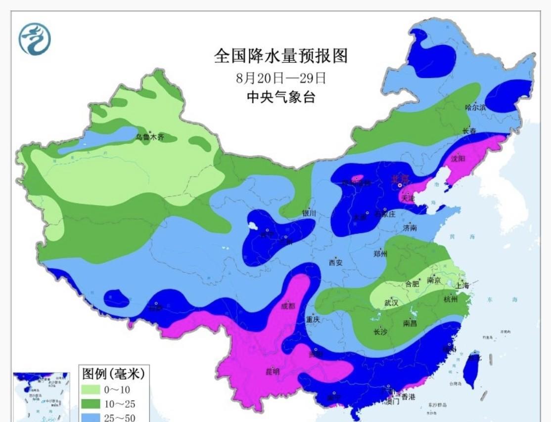 【中期天气预报】最新报来看未来十天，对应副高偏强和高空槽偏北背景下，西北华北东