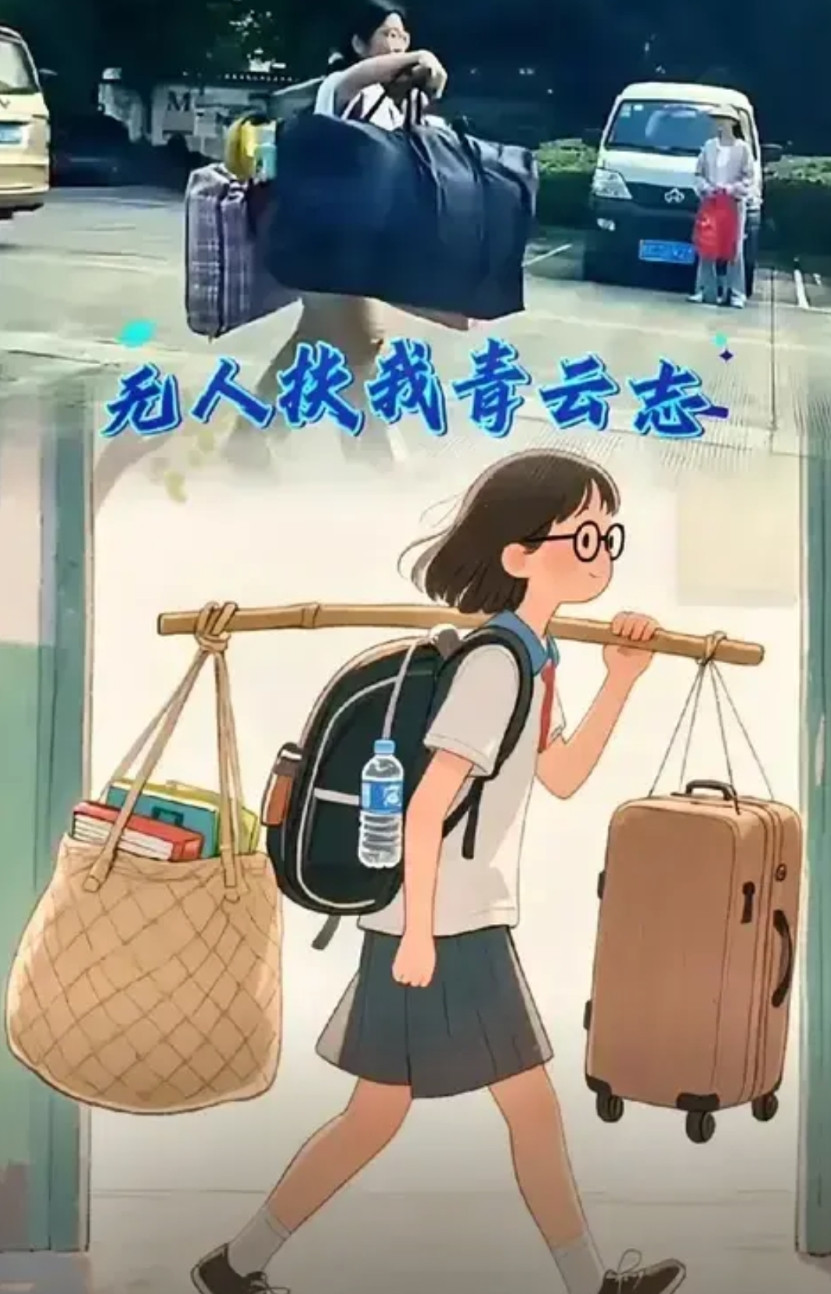 那个感动全网的挑担女孩找到了，果然不出大家所料。这位同学姓刘，来自桂林灌阳县第