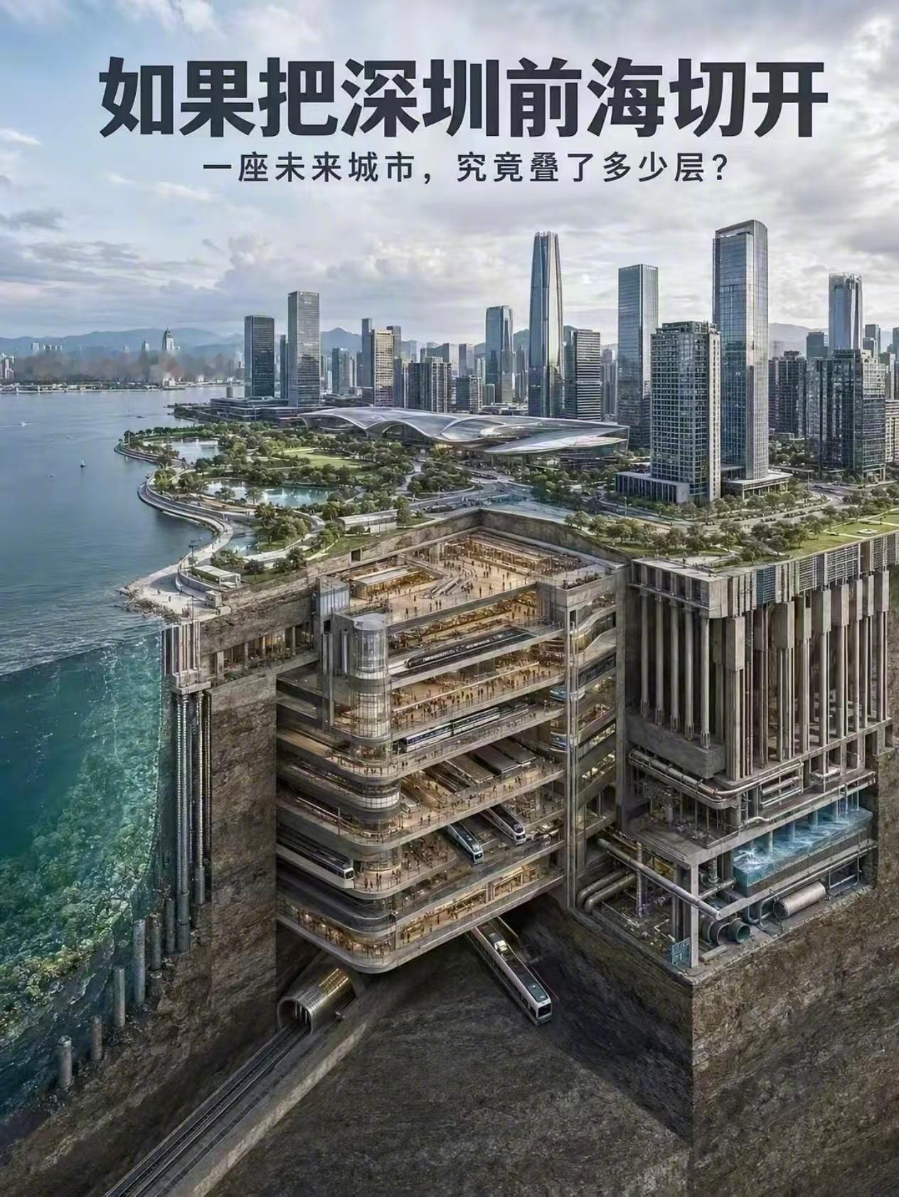 如果把深圳前海切开......  ​​​