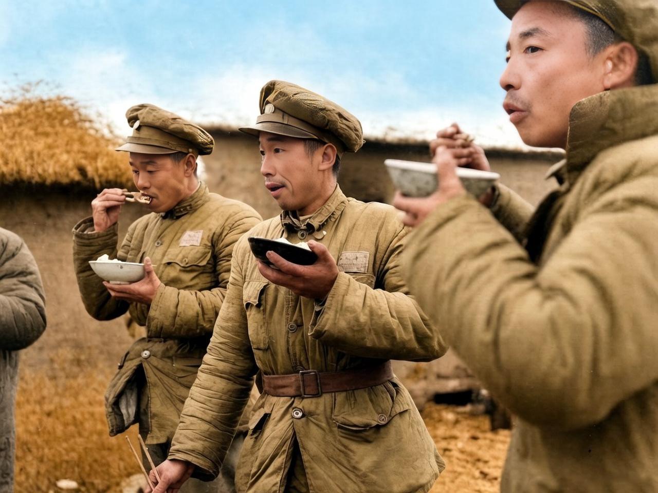 1948年11月，徐州，淮海战役前线。国民党第十三兵团的阵地上，几名底层士兵正在