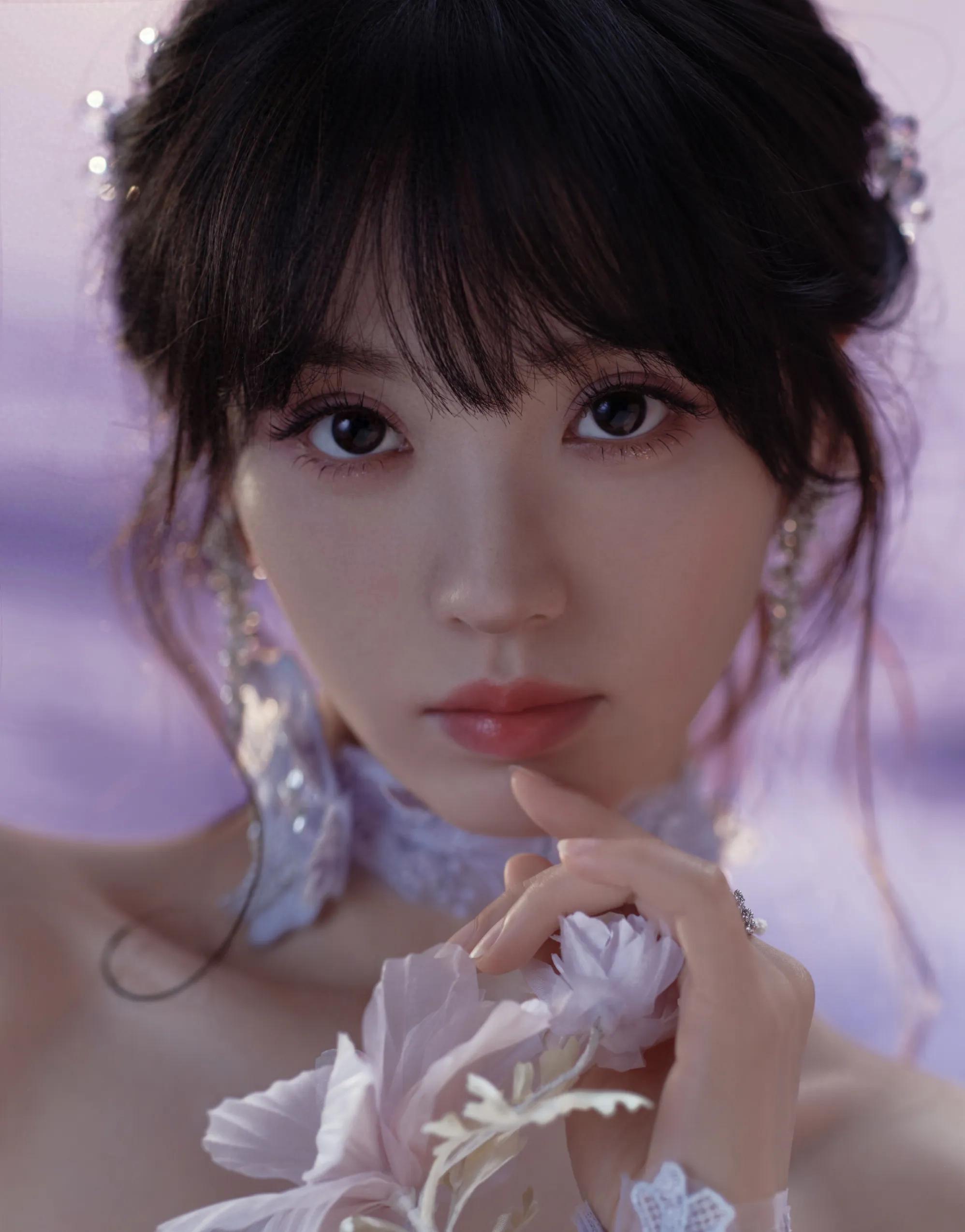 田曦薇紫藤萝公主造型：优雅魅力唯美！