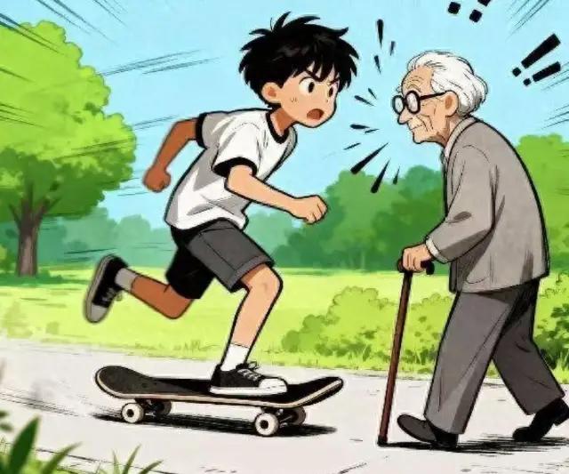 四川成都，未成年人小王玩滑板车时，绊倒了散步的刘大爷，刘大爷的右膝部受伤，治疗期