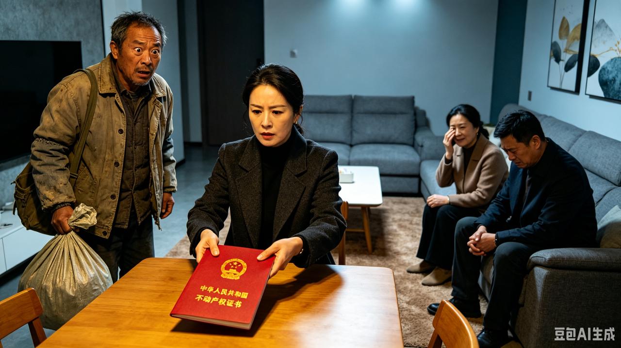 公公卖房给小儿子买房后没地方住，拎着行李来我家要撵走我父母，我直接拿出房产证_上