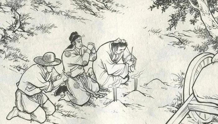 这三人撮土为炉，插草为香，遥祭过往神仙，行三叩九拜之礼，结为了异姓兄弟。