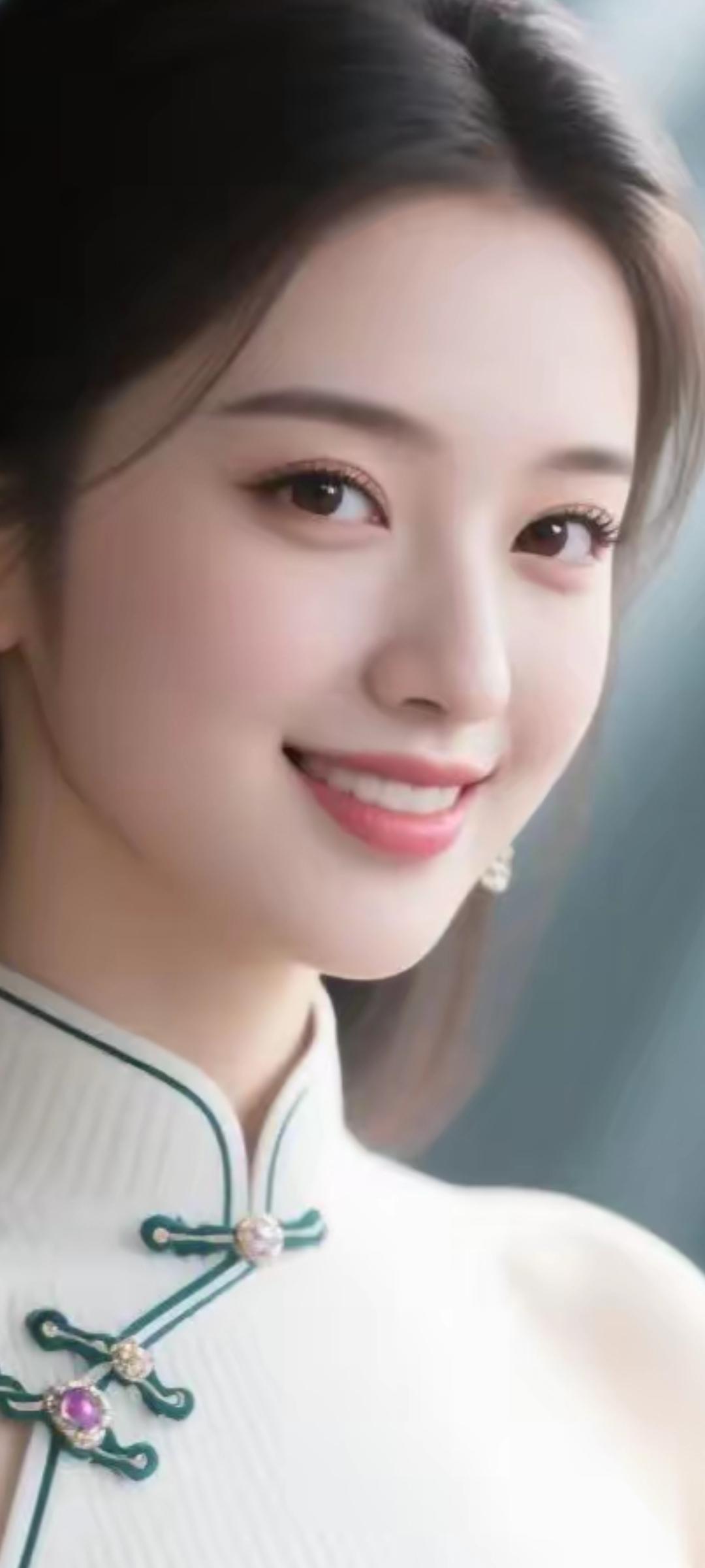 优雅旗袍，温婉笑容，古典韵味，尽显东方之美。