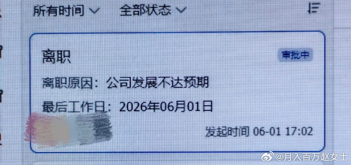 离职原因：公司发展不达预期