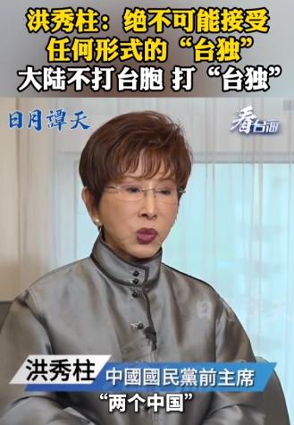 国民党前主席洪秀柱：打的不是同胞，打的就是“台独”！10月28日媒体曝光洪秀柱