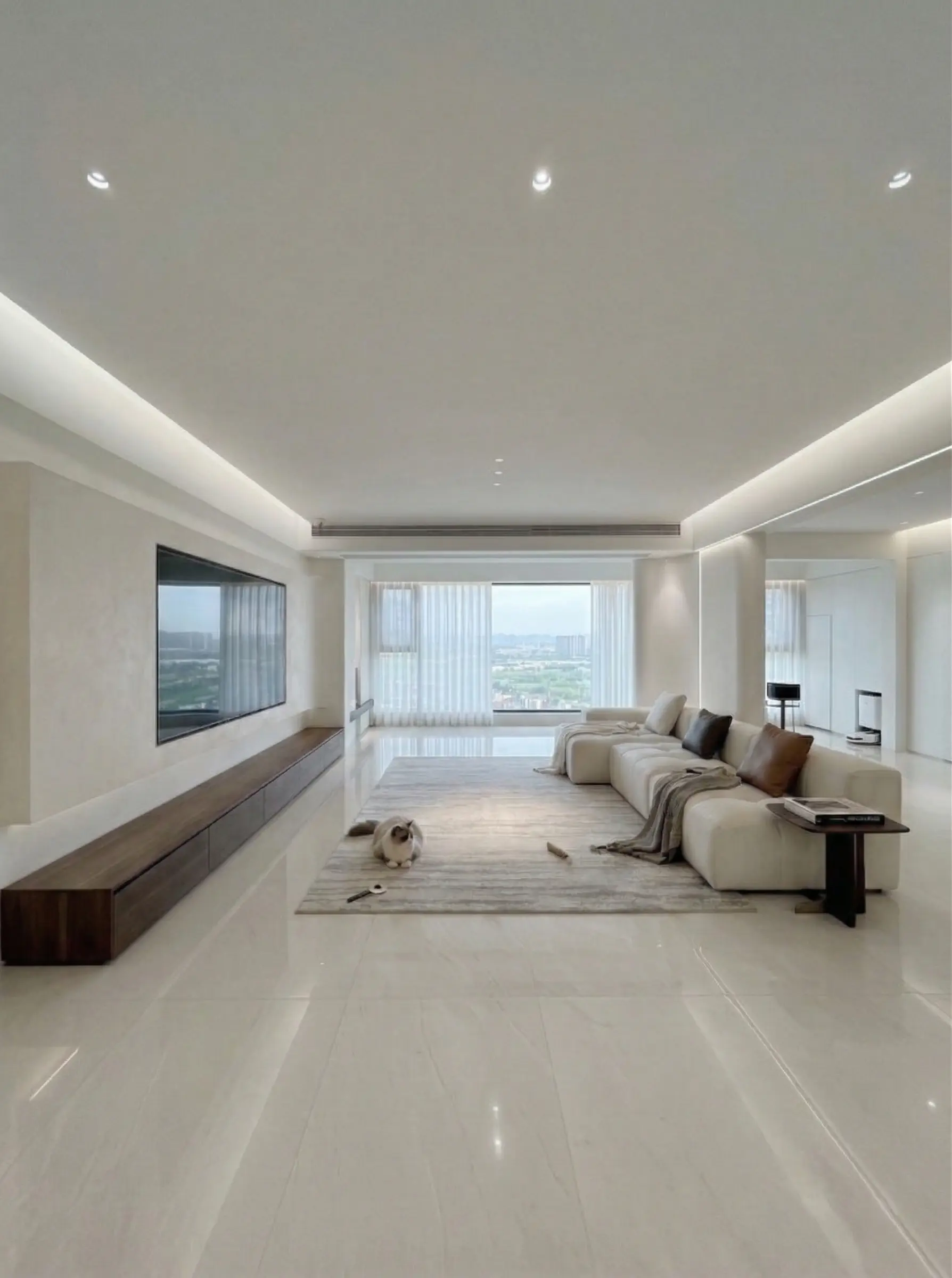 ㎡大平层极简落地，干净又治愈
