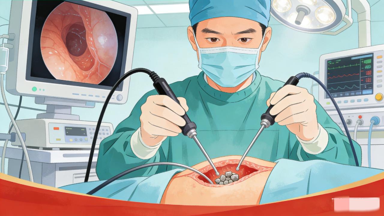 72岁奶奶腹胀12天，肠道堵着拳头大粪石！医生4小时微创救命太牛了真不敢想