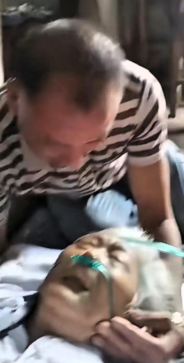 心痛如刀割！从此以后世上再无娘母亲弥留之际，儿子强忍着满心的酸楚，俯身在母