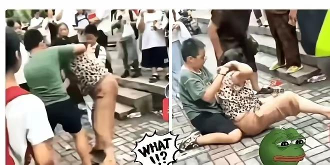 6年级男生当众锁喉摔翻奶奶，围观家长无人制止：今天你舍不得管，明天社会帮你教
