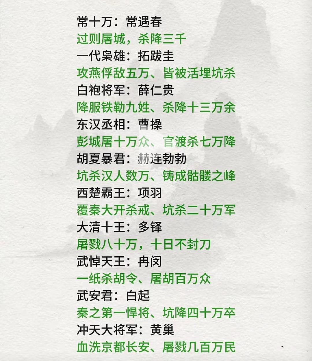一将成名万骨枯杀戮最狠的战将