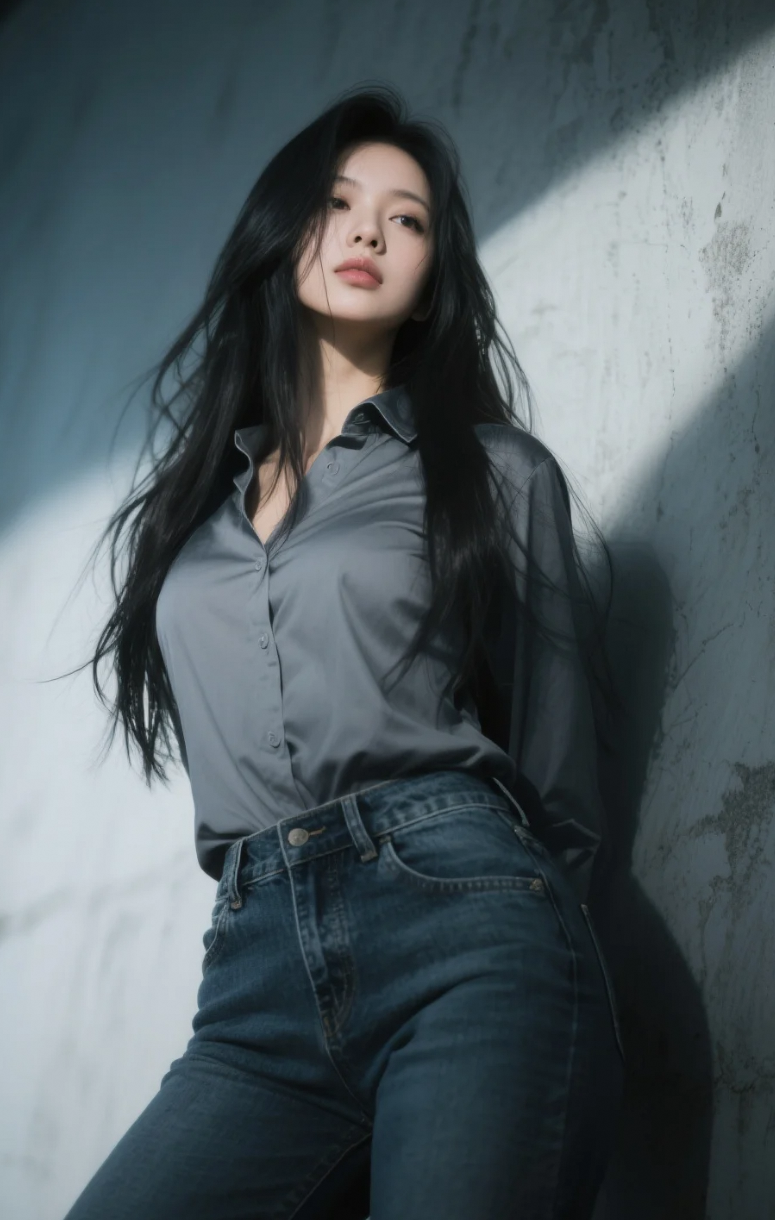 她穿衬衫的样子，像一首写在风里的诗