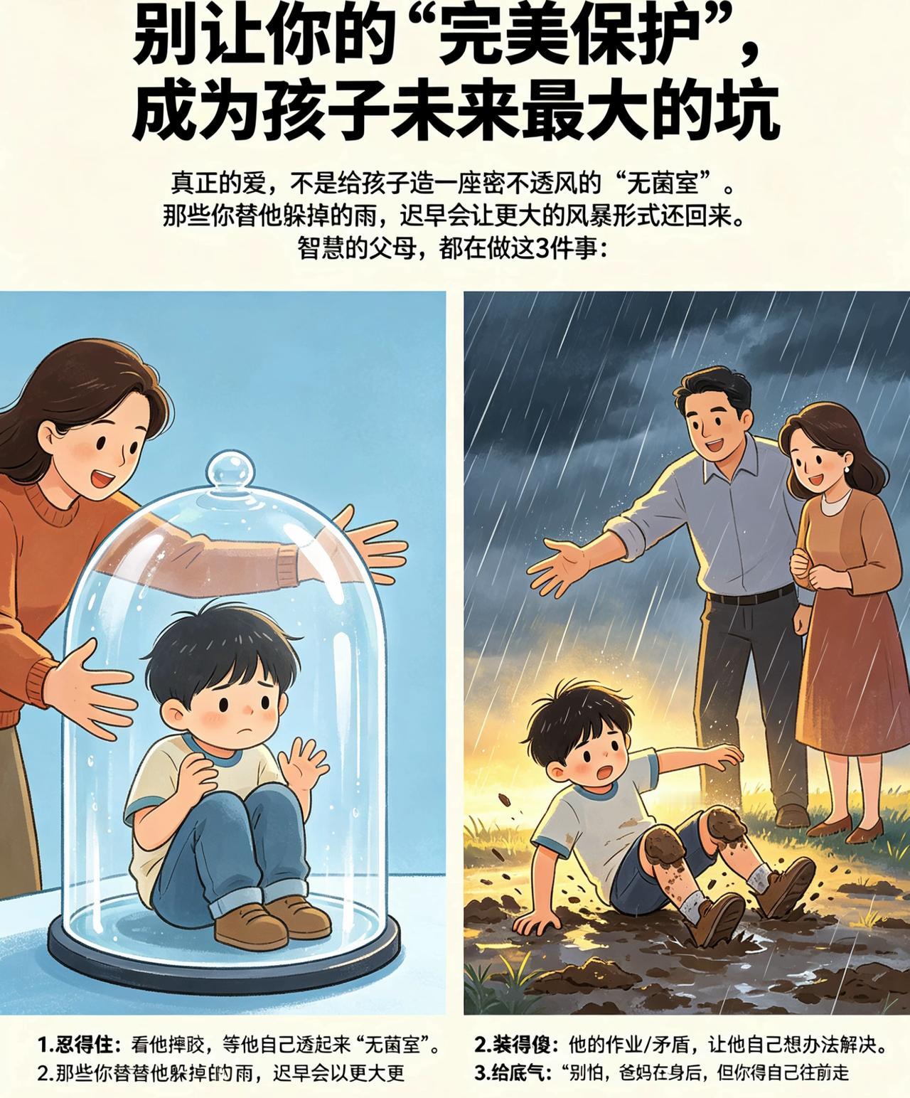 🔥“别让你的‘完美保护’，成为孩子未来最大的坑”真正的爱，不是给孩子造一座