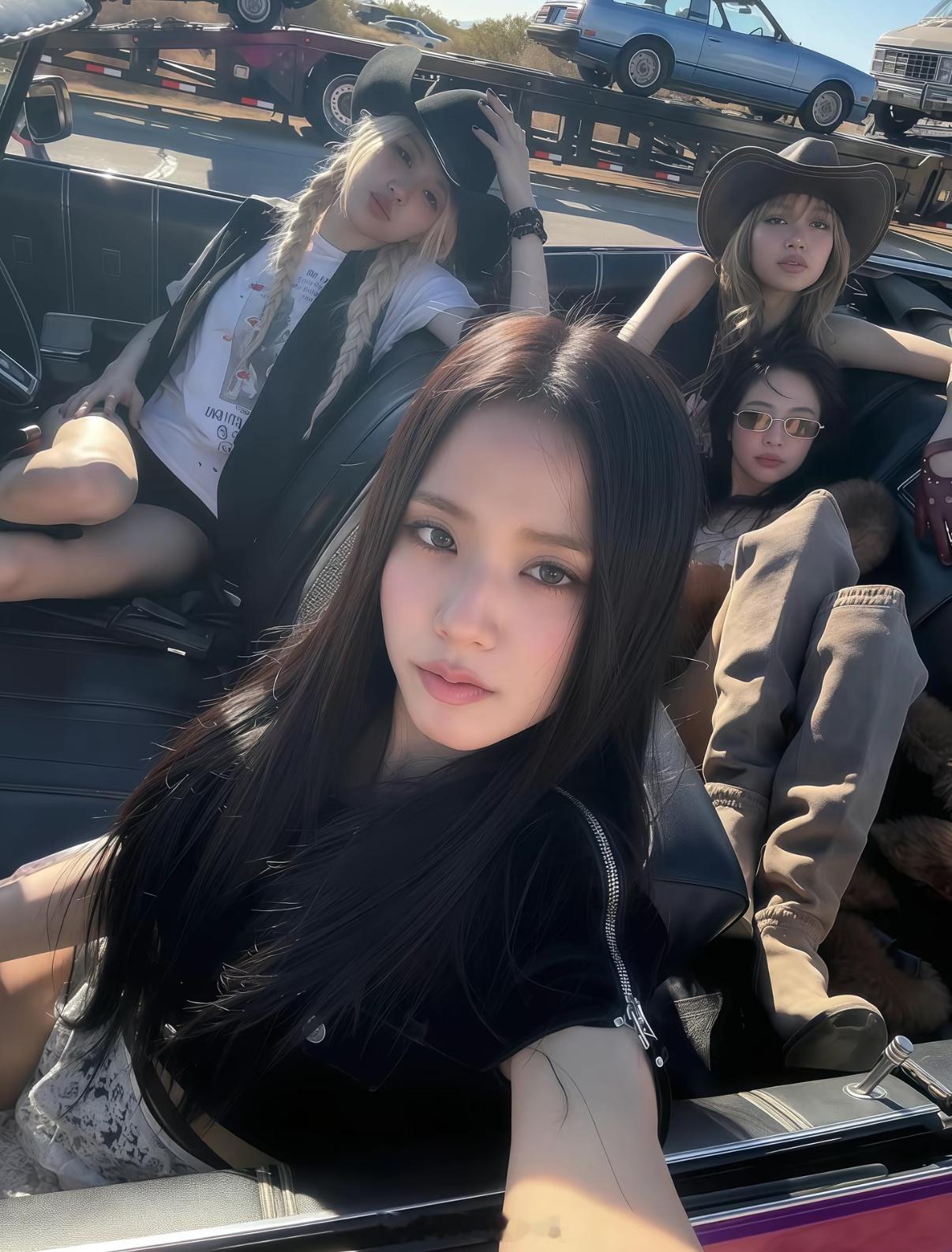 rosé开车jisoo你美lisa你酷jennie你娇😘😘[
