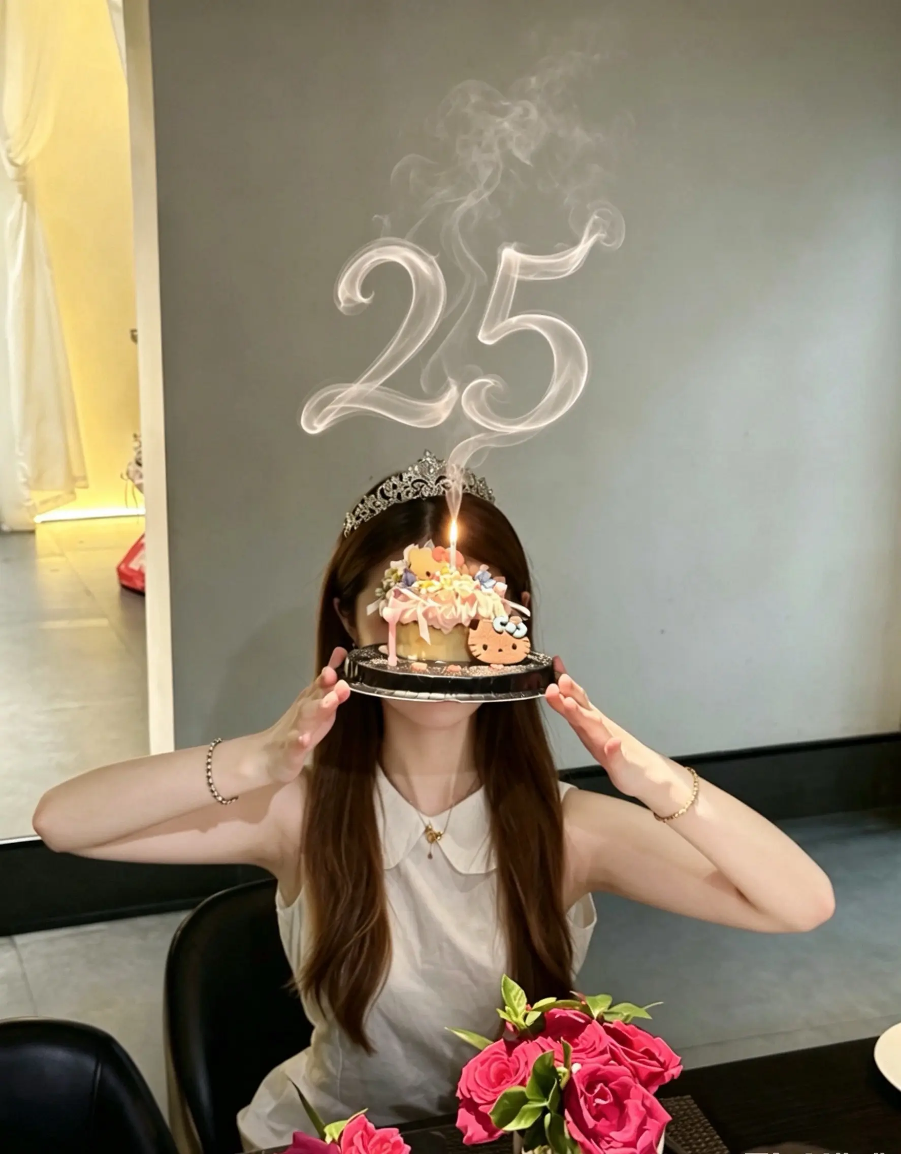 今天不当护士 当寿星。望我开心 望我多金
