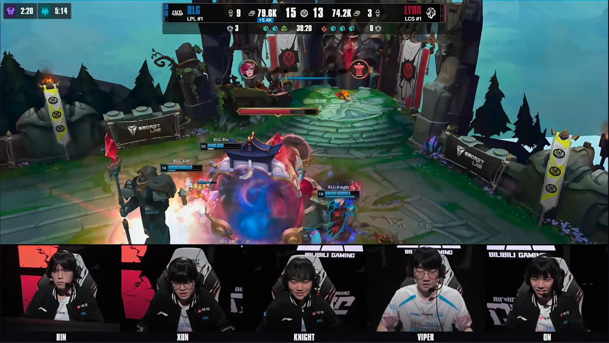 BLG3-0LYON毫无悬念的三比零！干净利落！剩下就是世一上的头衔争夺战！