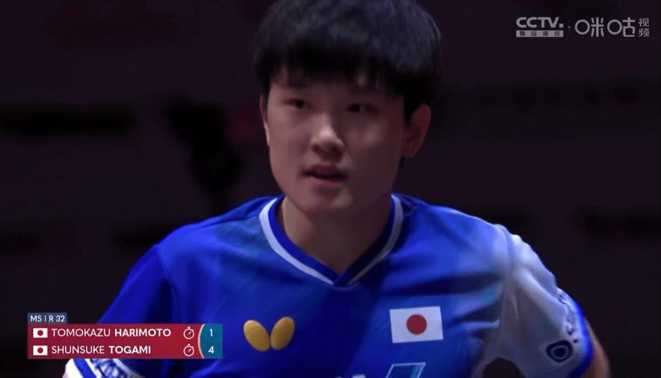 张本智和再次被挡在了8强外，这次不是被别的国家送走的，是自己的队友户上隼辅！结局