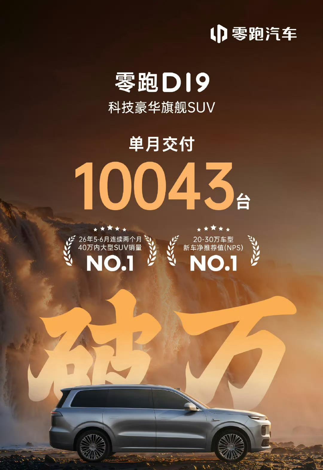 比亚迪大唐和零跑D19的“肉搏战”正式打响。7月份两台车双双破万，大唐1010