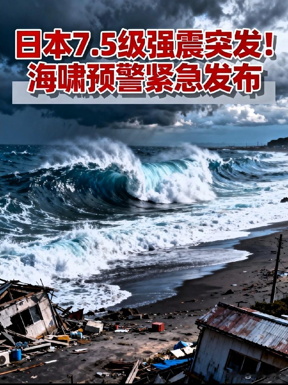 就在！昨天日本媒体宣布了12月8日，日本发生7.6级强震，部分区域出现停
