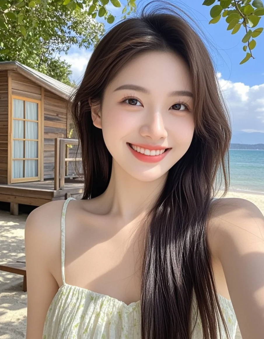 海风撩发，我眼中的碧海蓝天你看到了吗？