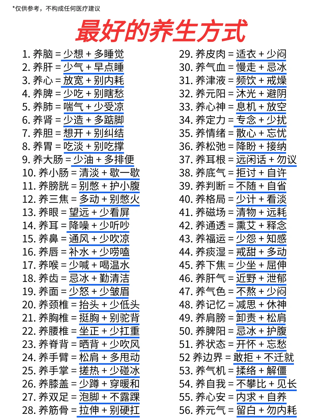 🔥中医：最好的养生都是免费的……