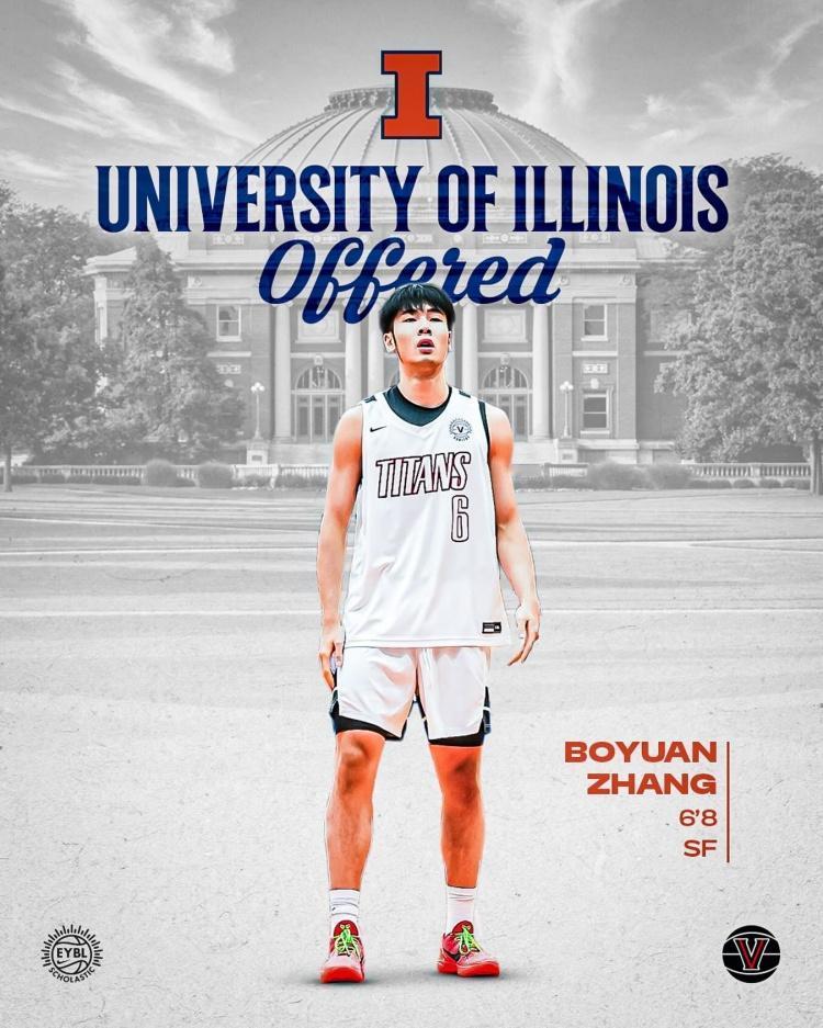 下一个进军NBA的中国球员——张博源！留美小将张博源已获11个大学Offer。